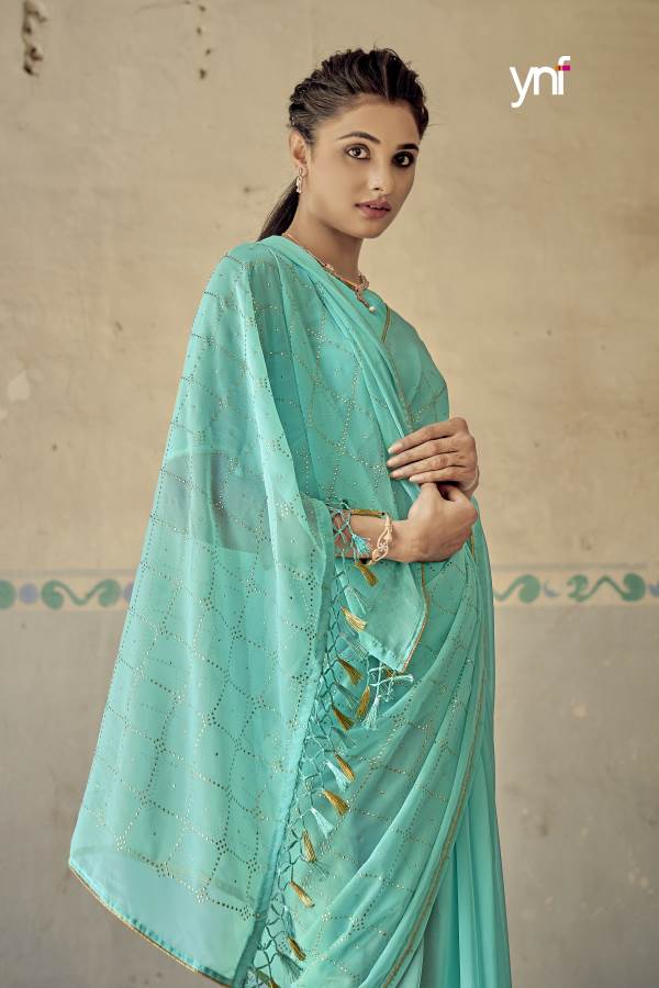 Ynf Noorkari Ethnic wear Designer Georgette Printed Wear Saree Collection